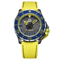 M2Z Men's Watch Diver 200 Yellow IP Black