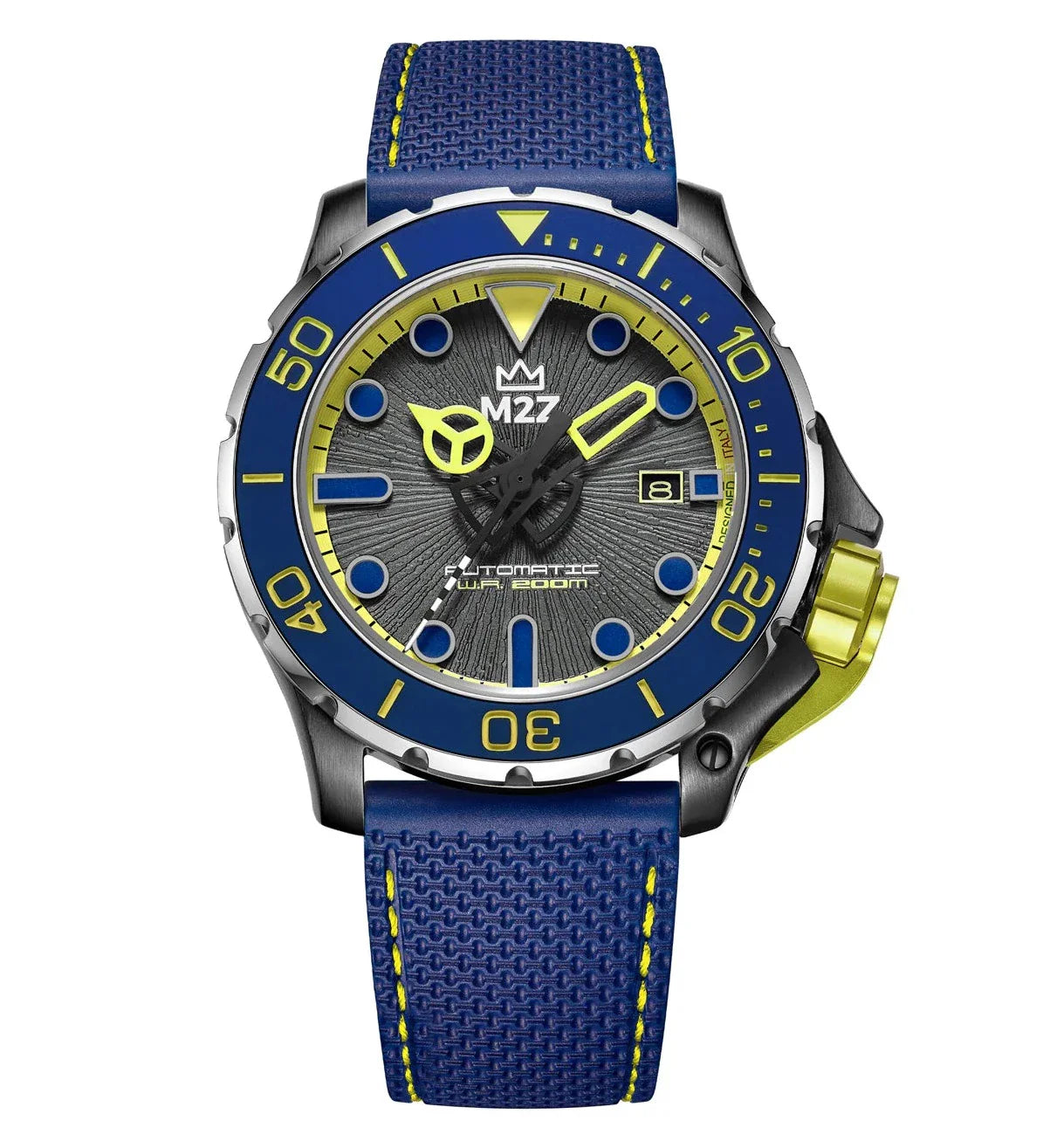 M2Z Men's Watch Diver 200 Blue/Yellow