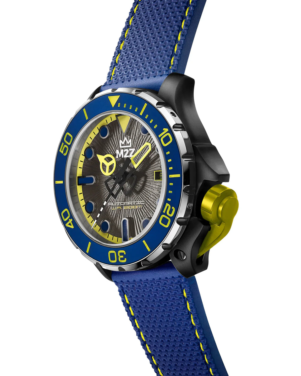 M2Z Men's Watch Diver 200 Blue/Yellow