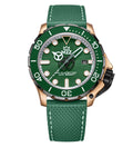M2Z Men's Watch Diver 200 Green/Rose Gold