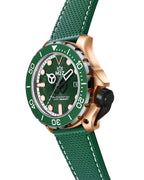 M2Z Men's Watch Diver 200 Green/Rose Gold