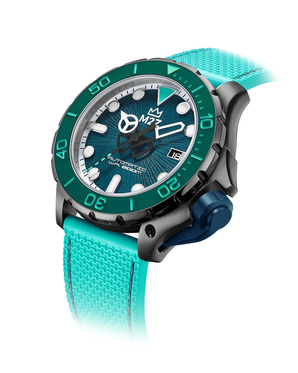 M2Z Men's Watch Diver 200 Teal