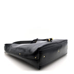 Shiny Calfskin Small Marcie Hobo Bag Black