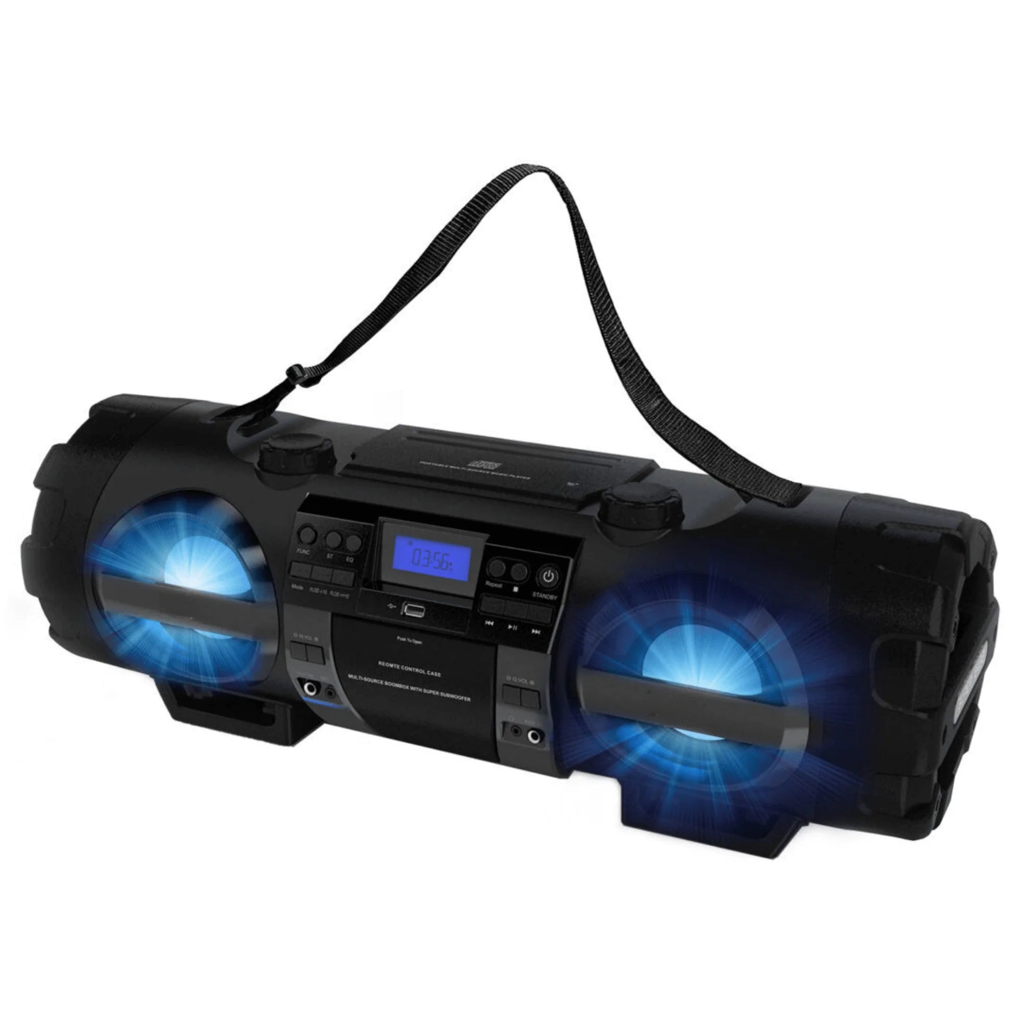 Dual Subwoofer Bluetooth Boombox