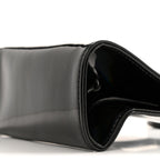 Patent Vegan Leather Small Shopping Bag Black Rainbow