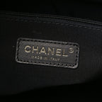 Suede Calfskin Shiny Lambskin Quilted Small Coco Base Shopping Bag Beige Black