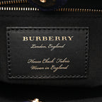 Derby Calfskin House Check Medium Banner Tote Ink Blue