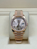 Rolex Everose Gold Day-Date 40 - Sundust Bevelled Roman Dial - President Bracelet - 228235 sdrp