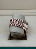 Rolex Everose Gold Day-Date 40 - Sundust Bevelled Roman Dial - President Bracelet - 228235 sdrp