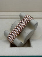 Rolex Everose Gold Day-Date 40 - Sundust Bevelled Roman Dial - President Bracelet - 228235 sdrp