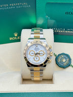 Rolex Yellow Rolesor  Daytona  - Fixed Bezel - White Index Dial - Oyster Bracelet - 126503 wio