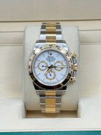 Rolex Yellow Rolesor  Daytona  - Fixed Bezel - White Index Dial - Oyster Bracelet - 126503 wio