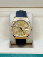 Rolex Yellow Gold Sky-Dweller  - Champagne Index Dial - Oysterflex Bracelet - 326238 chi