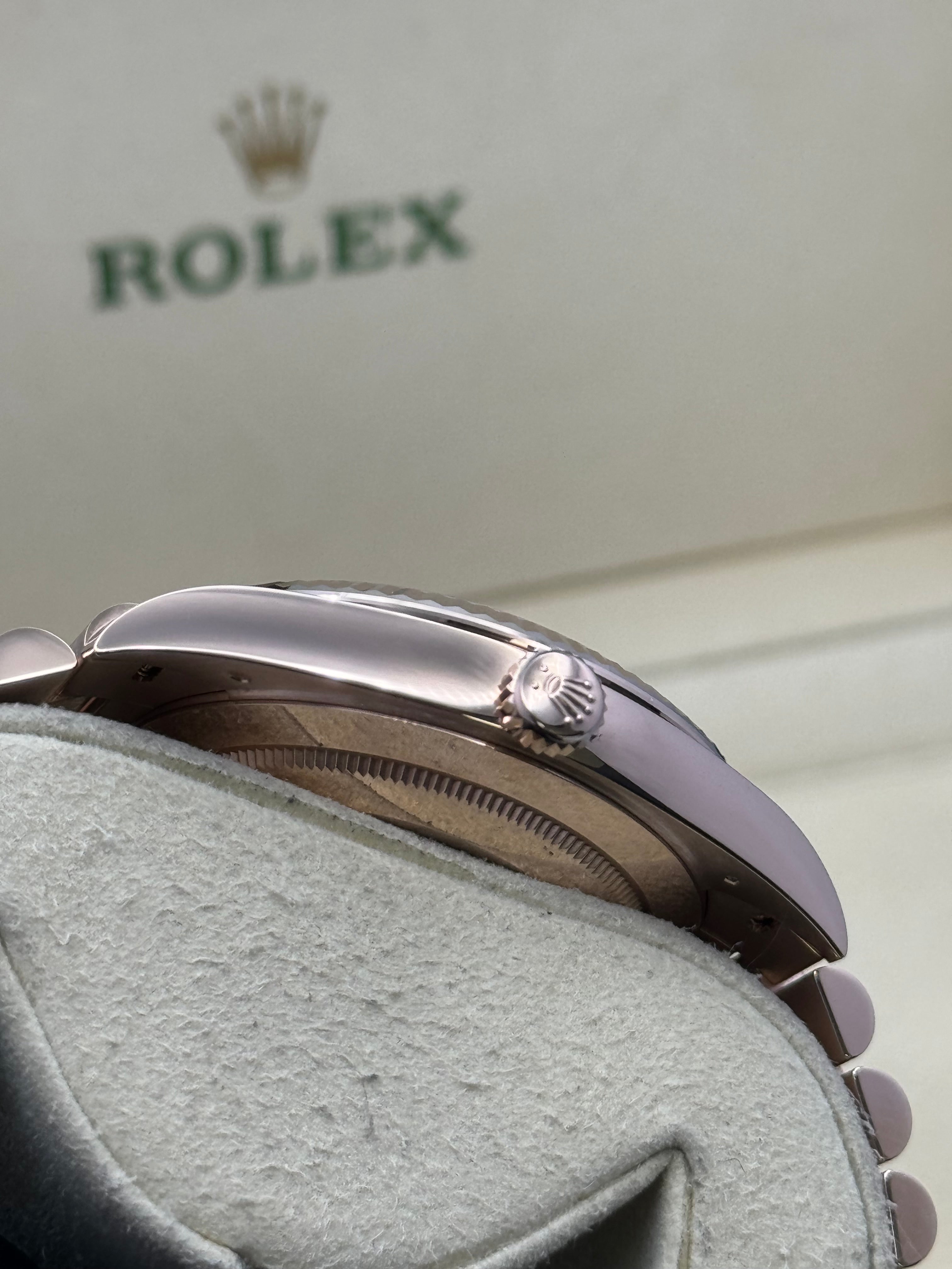 Rolex Everose Gold Day-Date 40 - Chocolate Diagonal Motif Index Dial - President Bracelet - 228235 chodmip