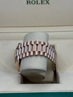 Rolex Everose Gold Day-Date 40 - Chocolate Diagonal Motif Index Dial - President Bracelet - 228235 chodmip