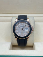 Rolex Everose Gold Yacht-Master 40 Watch - Diamond Paved Dial - Oysterflex Strap