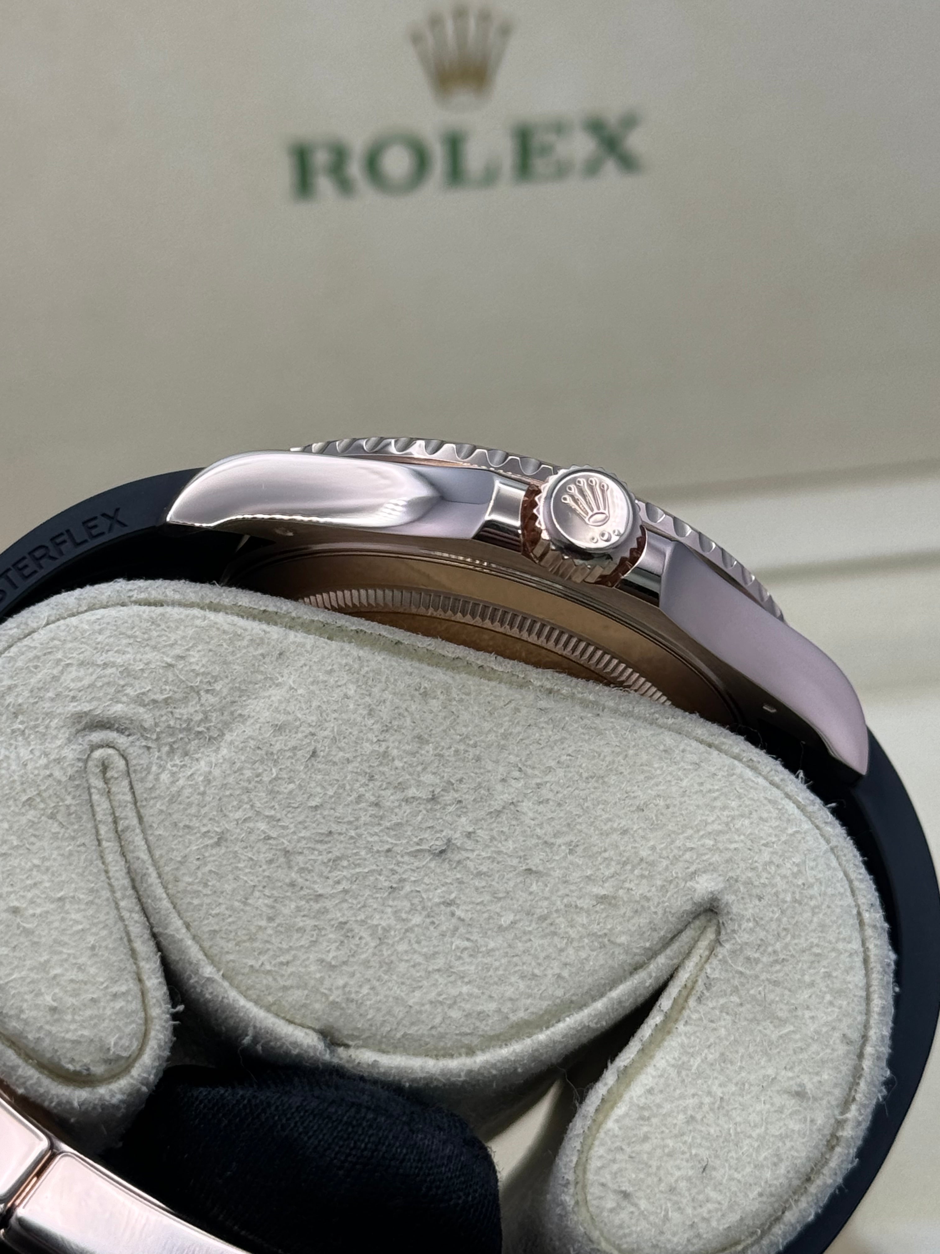 Rolex Everose Gold Yacht-Master 40 Watch - Diamond Paved Dial - Oysterflex Strap