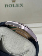 Rolex Everose Gold Yacht-Master 40 Watch - Diamond Paved Dial - Oysterflex Strap