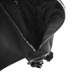 Nylon Grained Calfskin Saddle Bag Black Multicolor