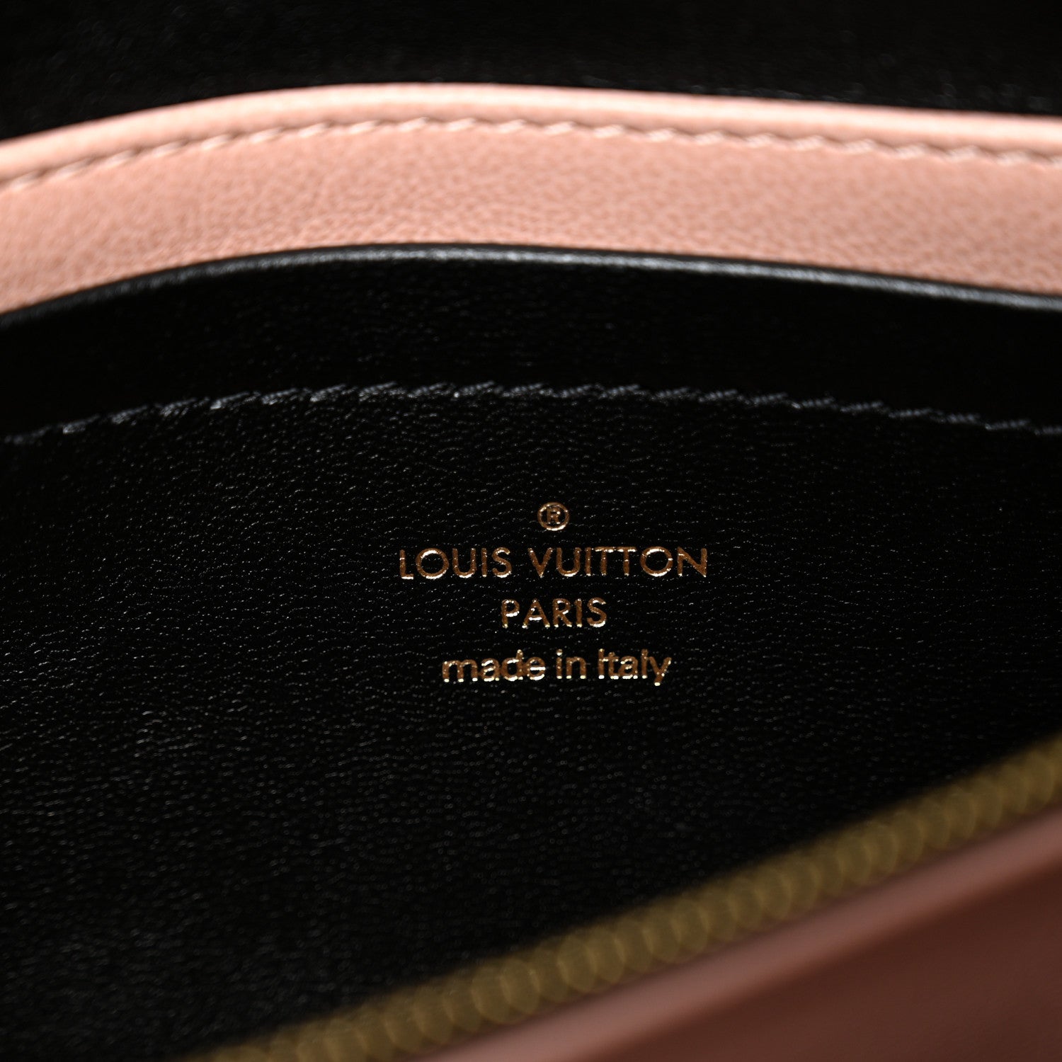Lambskin Embossed Monogram Pochette Coussin Crossbody Black