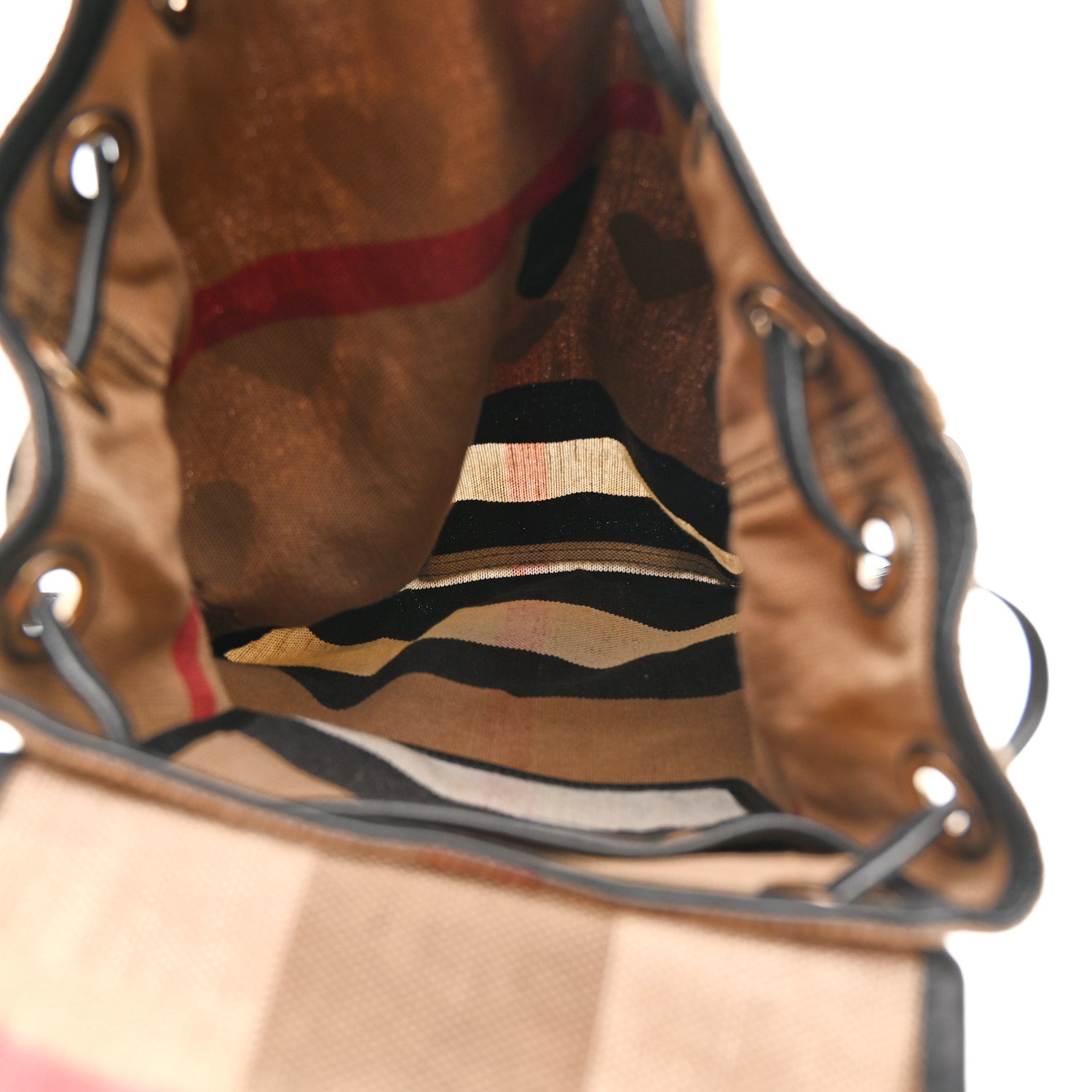 Overdyed Canvas Mega Check Heart Print Medium Chiltern Backpack Black