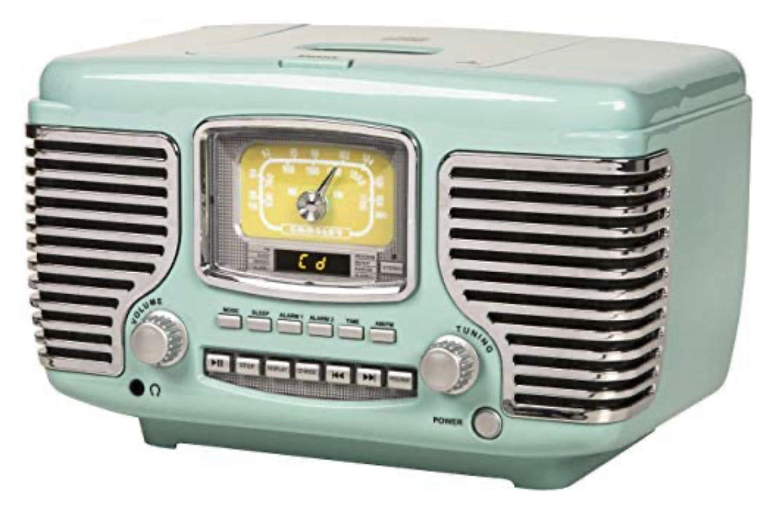 Crosley Corsair Tabletop Am/fm Bluetooth Radio, Cd Player, Dual Alarm Clock