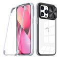 Full Protection With Mobile Phone Protective Film Slide Camera Lens Phone Case For Iphone 14 Pro In Gray