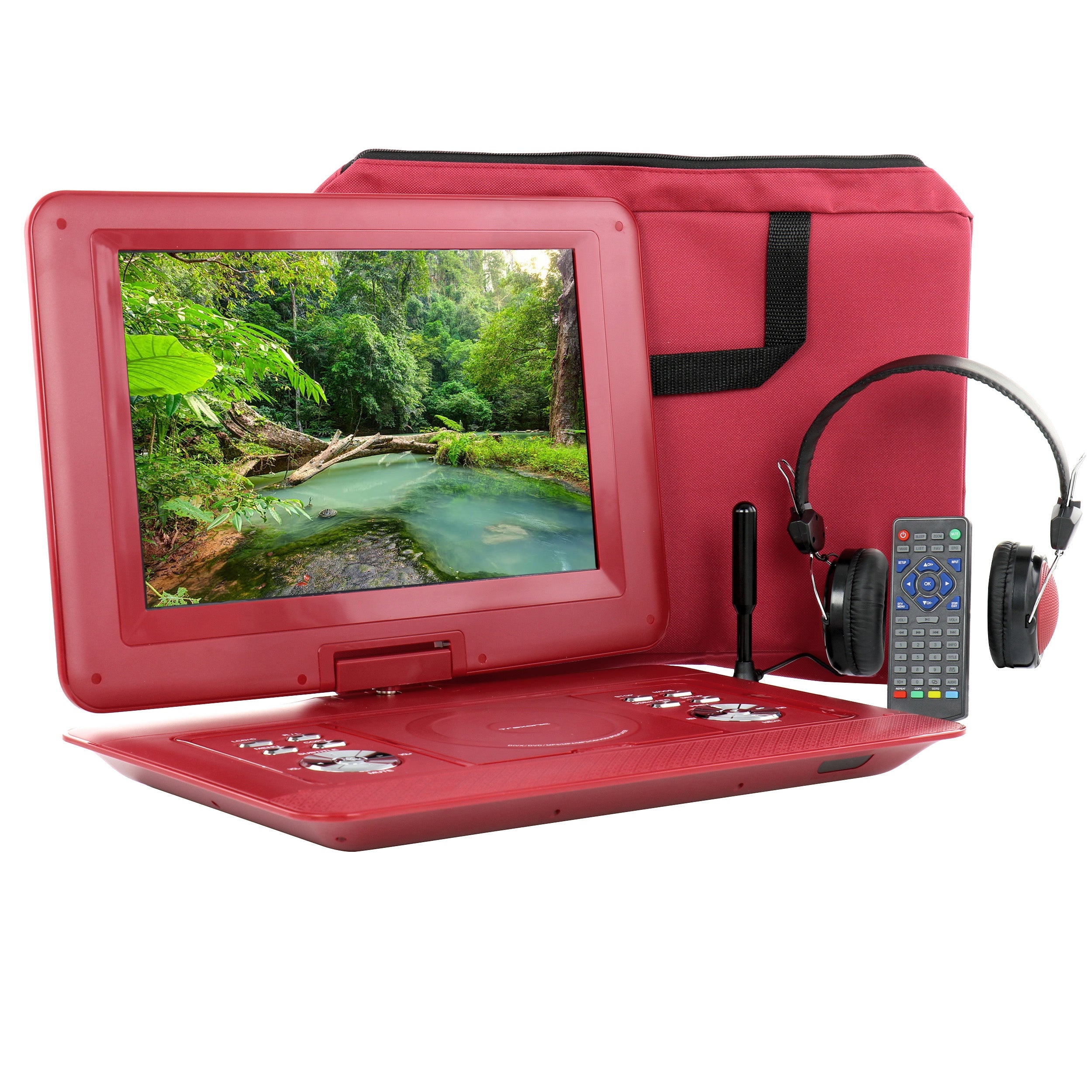14.1 Inch Portable DVD with TV Tuner Player with Swivel TFT-LCD Screen and USB,SD,AV,HDMI Inputs