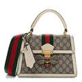 GG Supreme Monogram Small Queen Margaret Top Handle Bag White