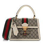 GG Supreme Monogram Small Queen Margaret Top Handle Bag White