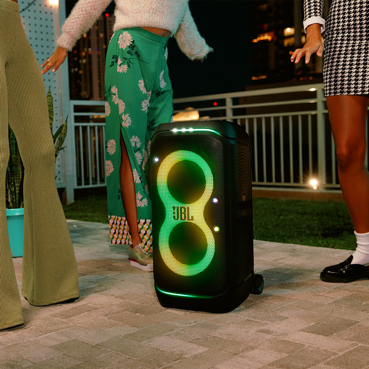 JBL PartyBox Stage 320 Portable Party Speaker with gSport Cargo Sleeve
