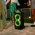 JBL PartyBox Stage 320 Portable Party Speaker with Wireless Two Microphone System (Black)