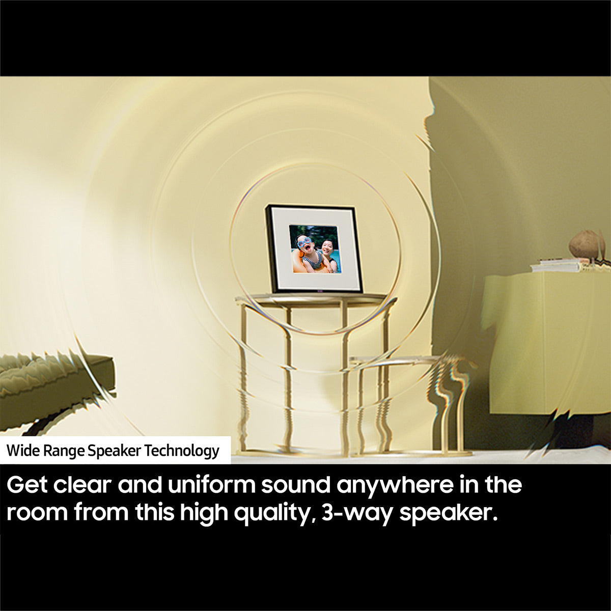 Samsung HW-LS60D Music Frame Bluetooth Speakers with Wall Mount - Pair
