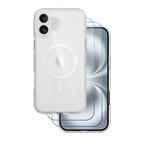 Entronix Bundle Compatible with iPhone 17 - [Magnetic] Glitter Clear Case & 2 Clear Screen Protectors