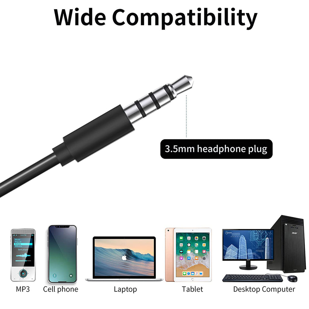 Reiko In-Ear Headphones With Mic In Black
