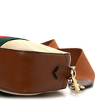 Vintage Canvas Web Shoulder Bag Sand Cuir