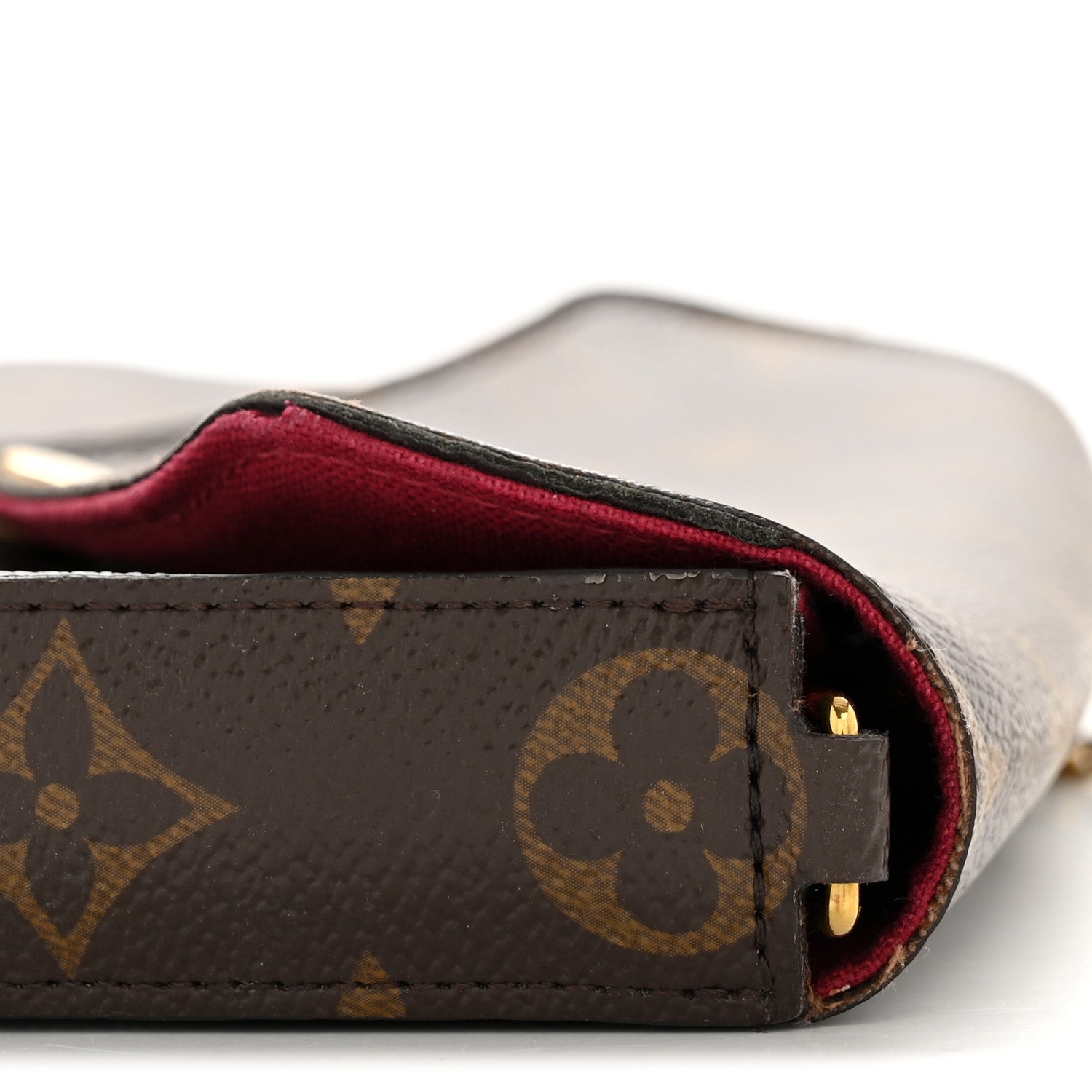 Monogram Pochette Felicie Chain Wallet Fuchsia