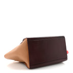 Satin Baby Grained Calfskin Small Tri-Color Trapeze Carmin