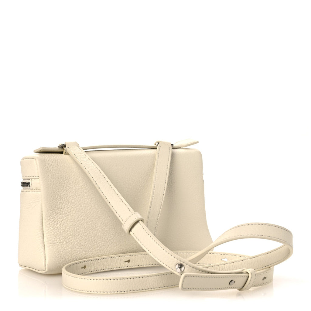 Grained Calfskin L19 Extra Pocket Pouch  Whisper White