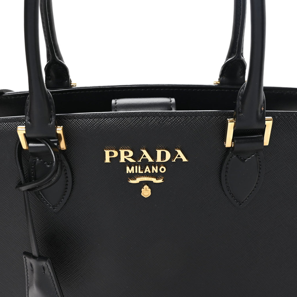 Saffiano Soft Calfskin Large Tote Black