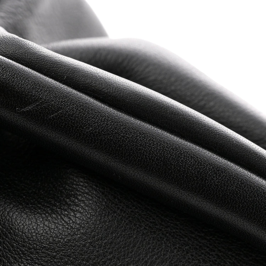 Smooth Butter Calf The Pouch Oversized Clutch Black