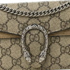 GG Supreme Monogram Super Mini Dionysus Shoulder Bag Taupe