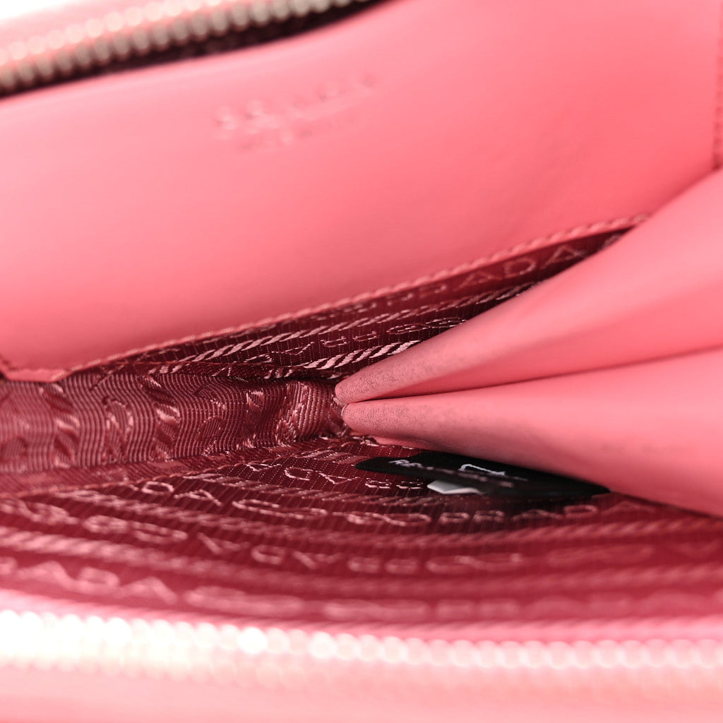 Saffiano Mini Triangle Crossbody Pouch Petalo