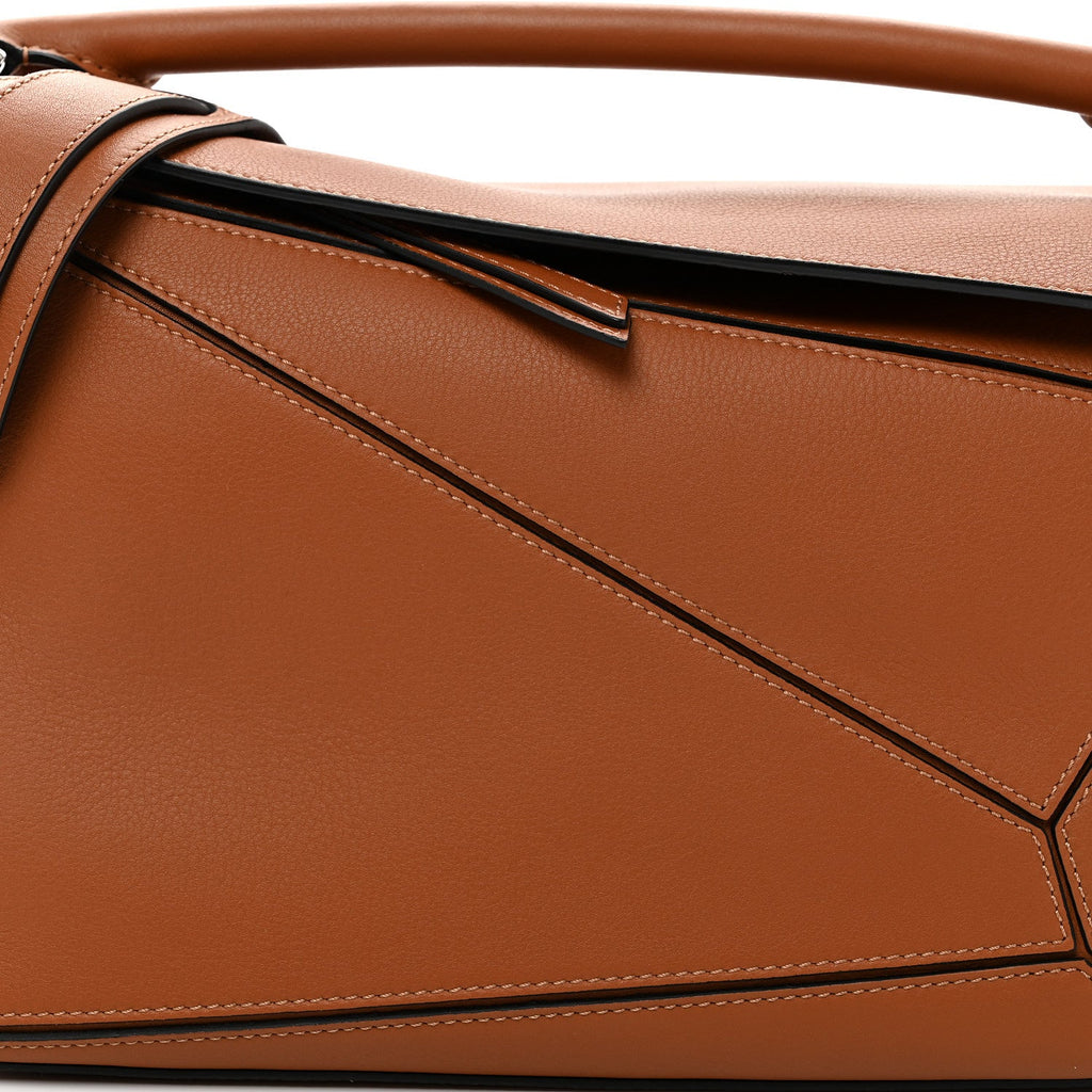 Calfskin Medium Puzzle Bag Tan