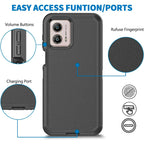 Entronix Case Compatible with Moto G Power 2024 - Triple-Layer Heavy Duty Protection