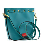 Calfskin Vlogo Bucket Bag Blue