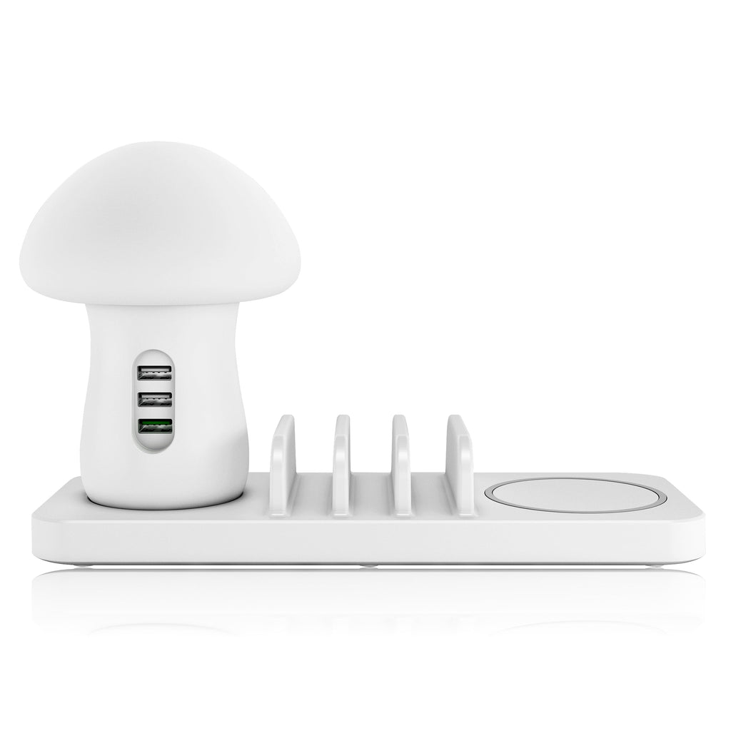 3-in-1 Desk Organizer with Wireless Charging Station and Reading Light