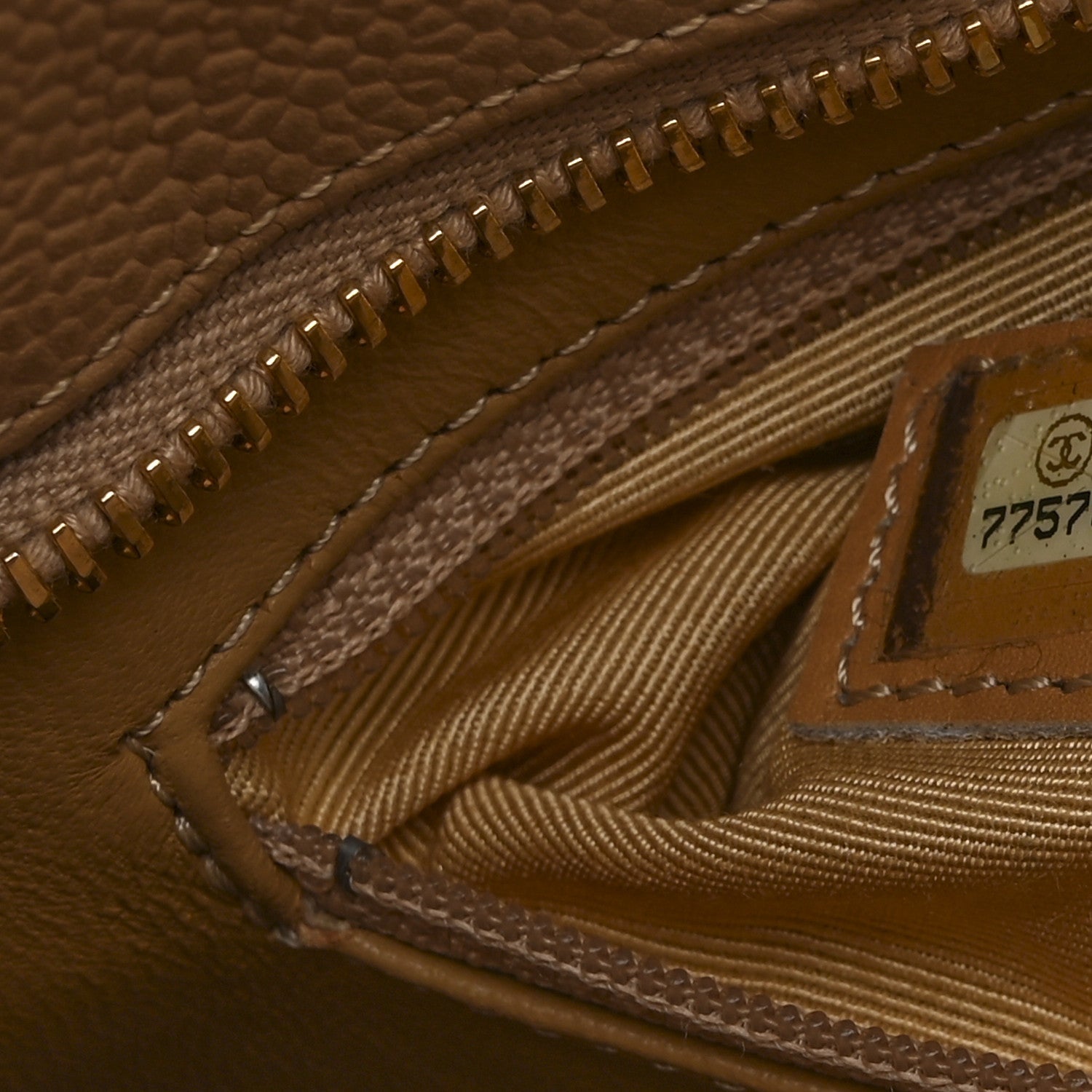 Caviar Quilted Medallion Tote Beige