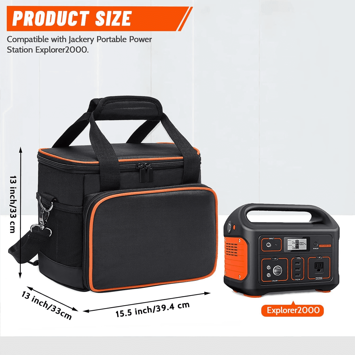 Portable storage bag, battery box, travel power pack, suitable for 1500W generators - XL