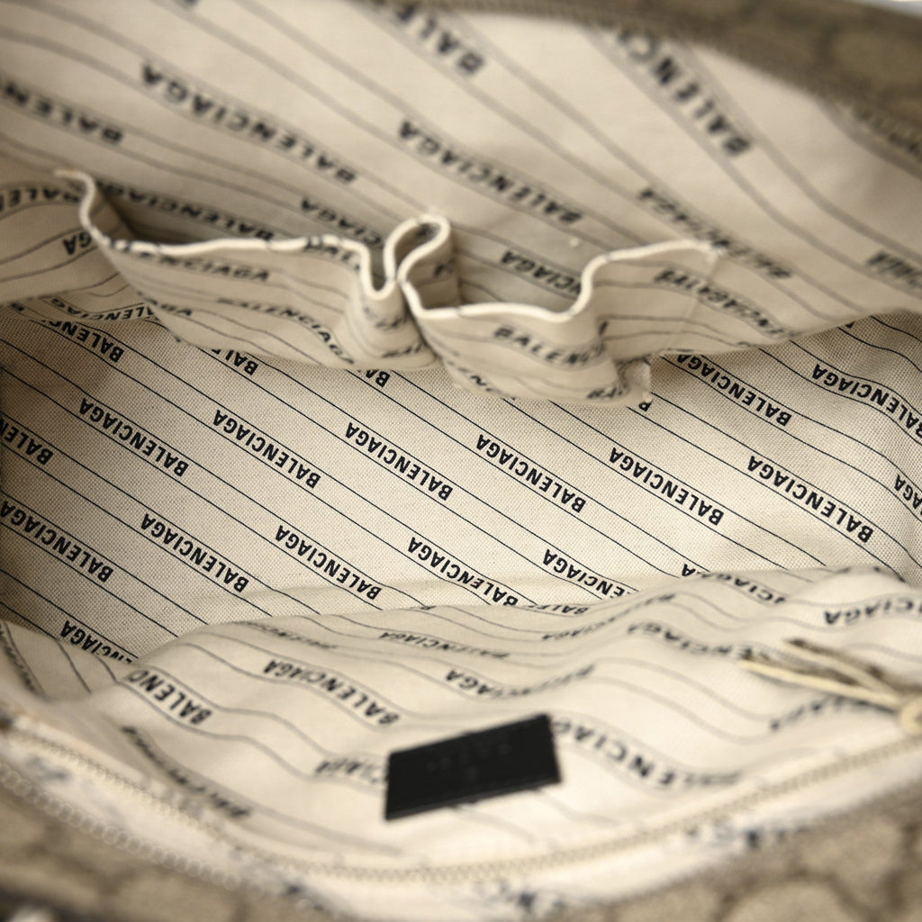 X GUCCI GG Supreme Monogram Neo Classic Silver Hardware City Beige Ebony